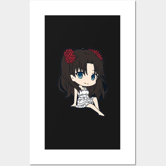 Rin Tohsaka Sticker Wall Art by Beastlykitty